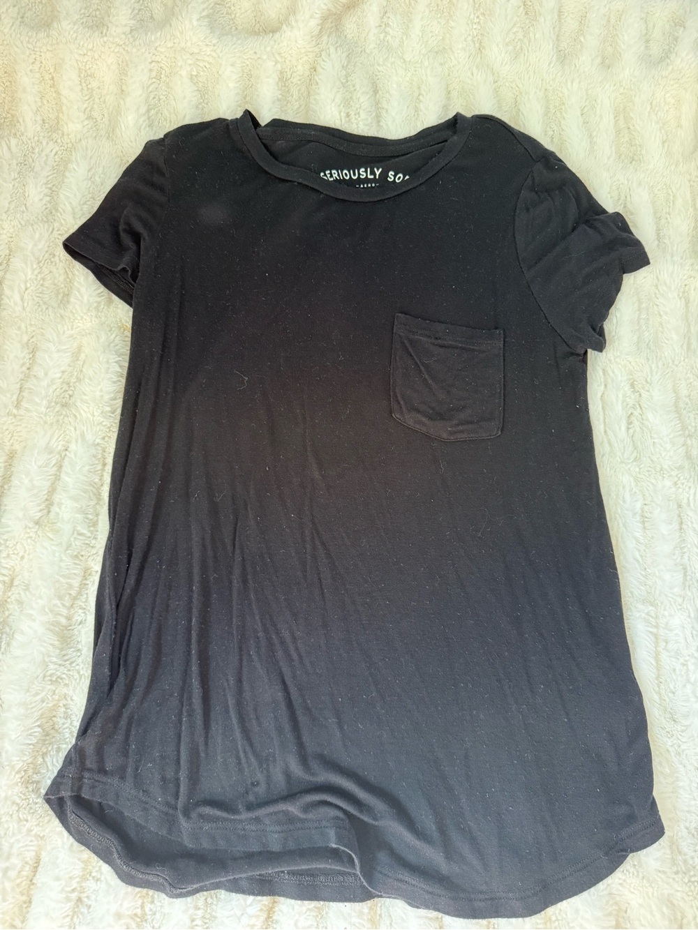 Aeropostale Black Short Sleeve Pocket Tee